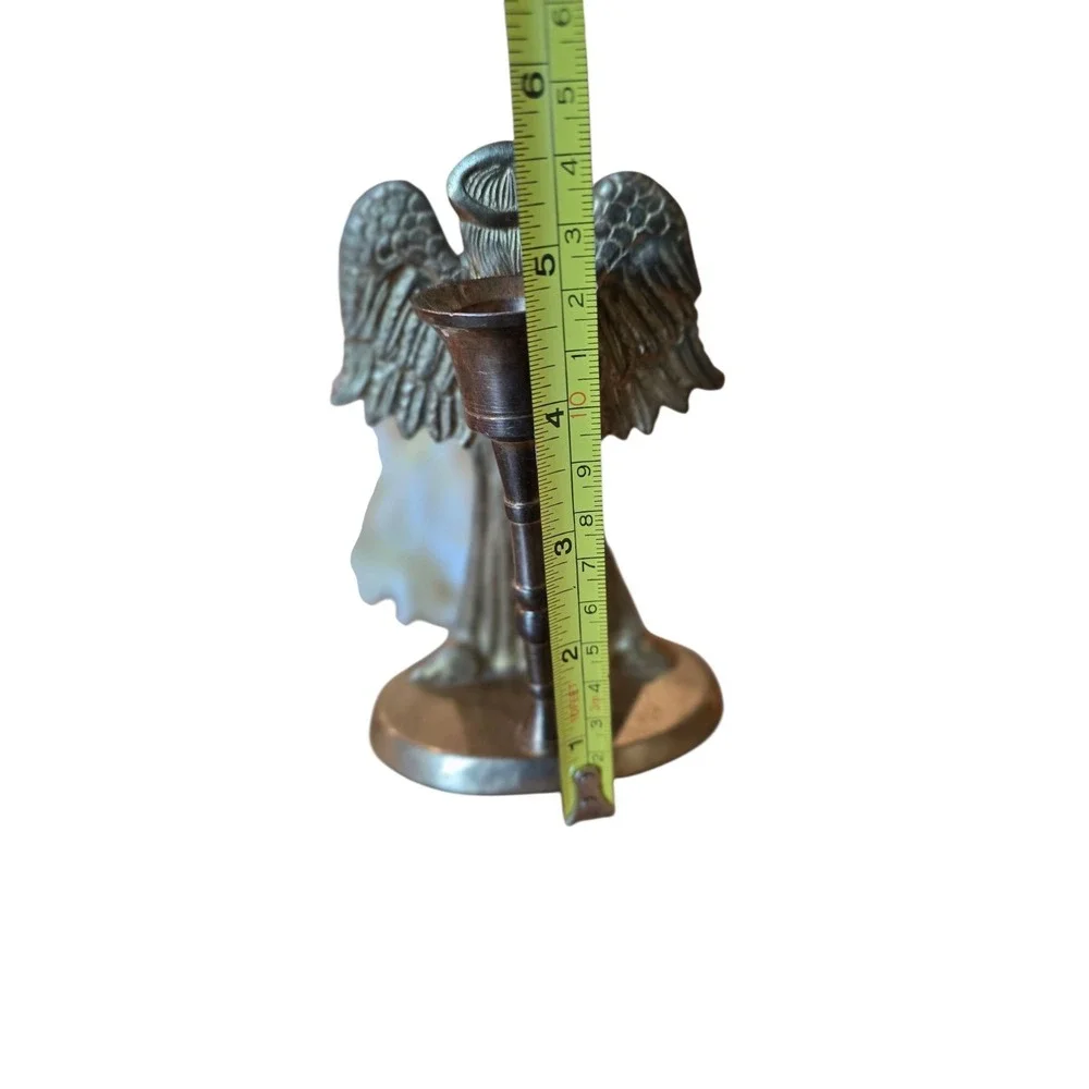 Vintage gold Angel Candle Holder  Victorian Christmas Holiday  Brass‎ Candle
